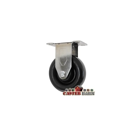 Casterhq 3"x1.25" Light Duty Polyolefin (Plastic) Wheel, Rigid Caster LDSTPLR3X125